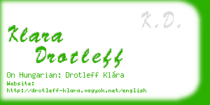 klara drotleff business card